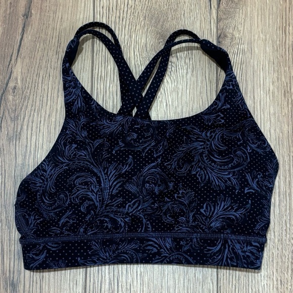 Lululemon Energy Sports Bra Paisley Pattern Size 2 - Picture 1 of 5